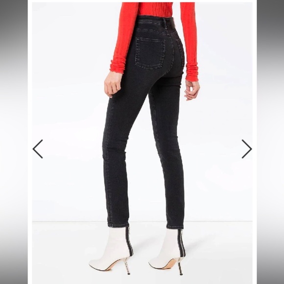 ACNE Studios Bla Konst Mid-Rise Peg Black Skinny Jeans Black Size 29/32 New WOT - Picture 3 of 13